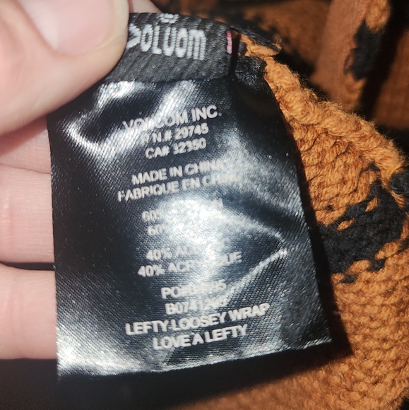 Genuine Volcom Women’s Cardigan Sweater Left Loosey Wrap Love A Lefty Stripe - Picture 8 of 13